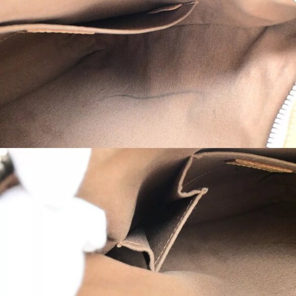 LOUIS VUITTON Logo Odeon PM Shoulder Bag Monogram Leather Brown - Picture 12 of 16